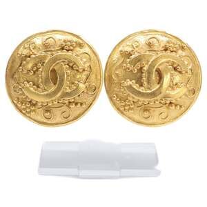 Chanel Cc Logo Round Clip-On Earrings #244521C72B
